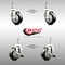 Service Caster 3 Inch 316SS Black Polyurethane Swivel 12mm Threaded Stem Caster Brake, 2PK SS316TS20S314-PPUB-BLK-M1215-2-TLB-2 - alternate 5